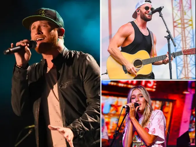 Cole Swindell, Dylan Scott & Mackenzie Carpenter at Bank of New