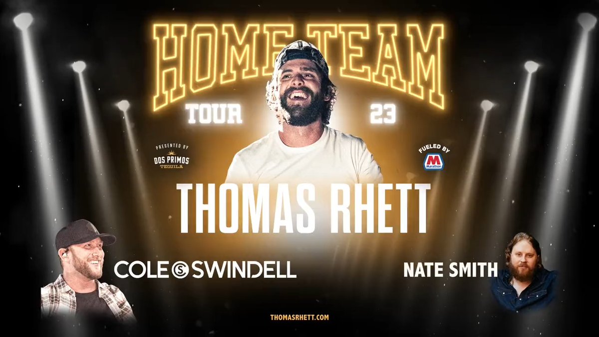 Thomas Rhett, Cole Swindell & Nate Smith at Cole Swindell Concerts