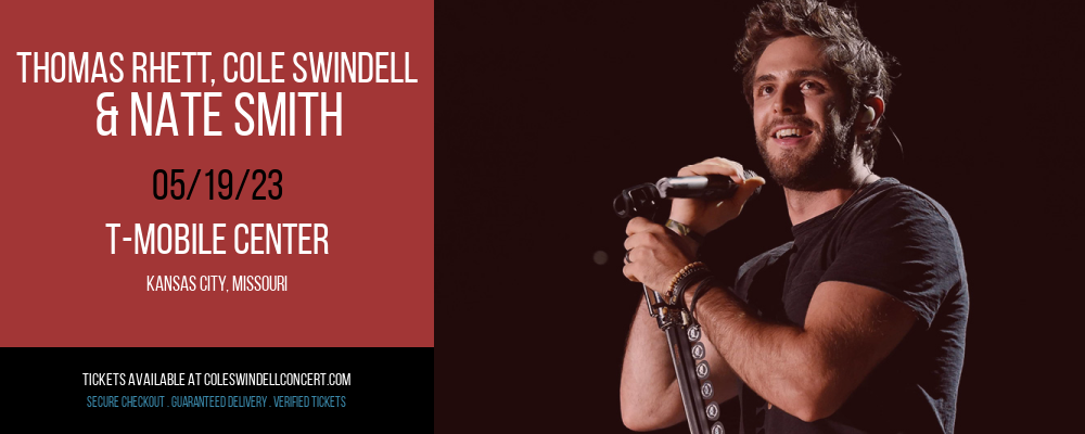 Thomas Rhett, Cole Swindell & Nate Smith at Cole Swindell Concerts