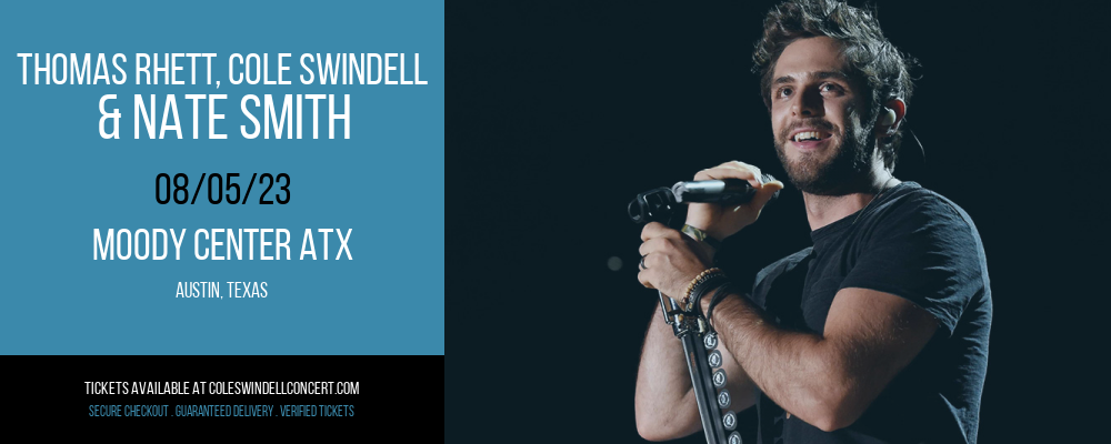 Thomas Rhett, Cole Swindell & Nate Smith at Cole Swindell Concerts