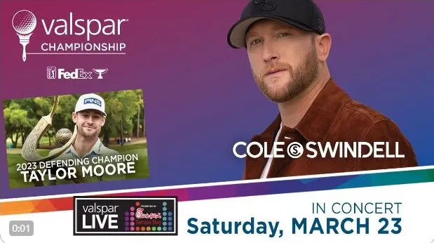 Valspar Championship - Saturday & Cole Swindell Concert at Innisbrook Resort And Golf Club